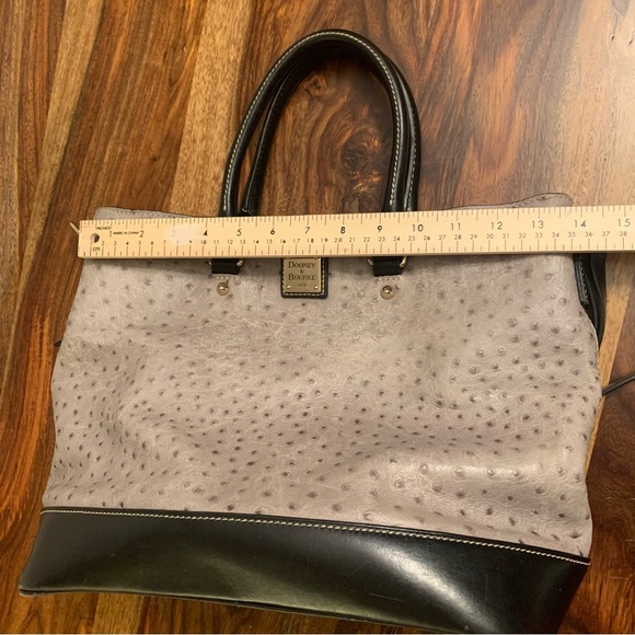 Dooney & Bourke ostrich tote shoulder Chelsea bag - Picture 13 of 16